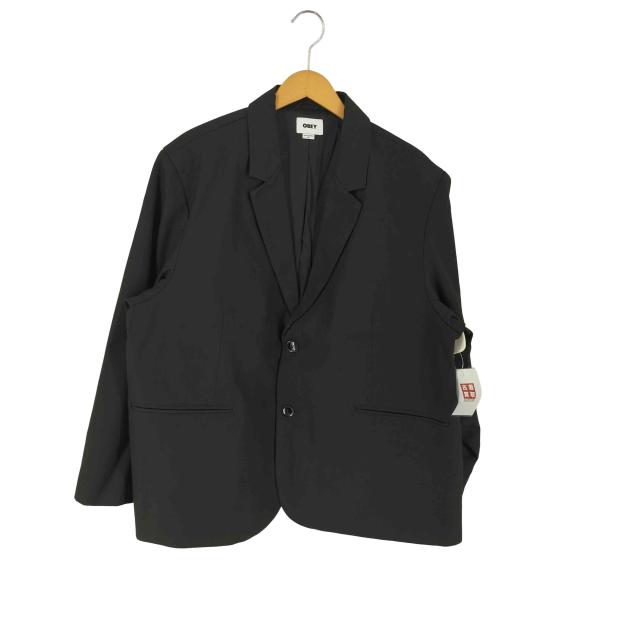 OBEY(オベイ) ARMEL BLAZER BLACK 2B テーラードジャケット メンズ import：M 【中古】【ブランド古着バズストア】