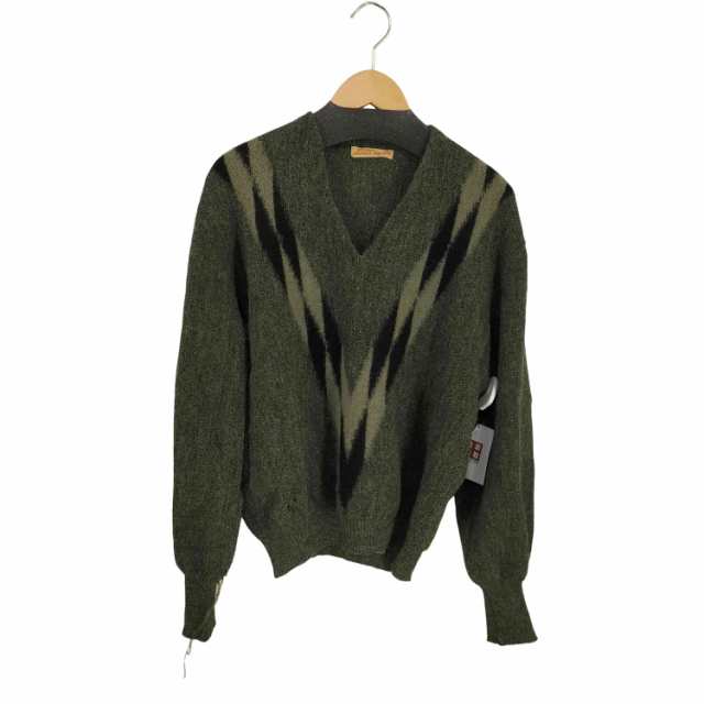 USED古着(ユーズドフルギ) {{LEMMERMAYER VIENNA}} MADE IN AUSTRIA アルパカ100 総柄Vネックニット メンズ UK：42 【中古】【ブランド古着バズストア】の通販は