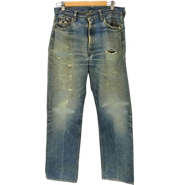 Levis(リーバイス) 50S Vステッチ ボタン裏 点々 チェーンステッチ オフセットベルトループ 隠しリベット 銅製 15刻印 CONMAR-ZIP 501ZXX ジップフライ デニム パンツ メンズ 表記無 【中古】【ブランド古着バズストア】