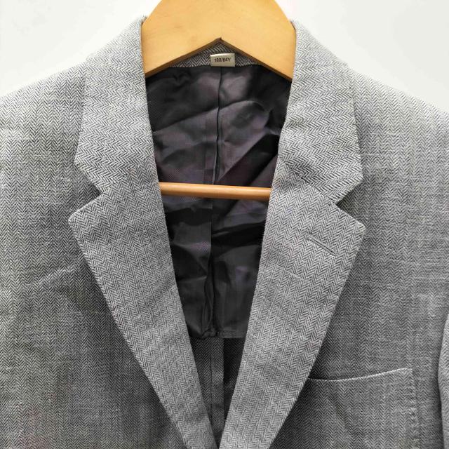 BURBERRY LONDON(バーバリーロンドン) 背抜き ヘリンボーン シングル 2B テーラード ジャケット メンズ 44 R【中古】【ブランド古着バズストア】_1