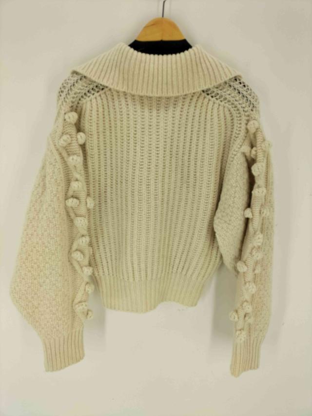 holiday(ホリデイ) 25AW WOOL PONPON ZIP-UP KNIT JACKET  レディース ONE SIZE 【中古】【ブランド古着バズストア】_1