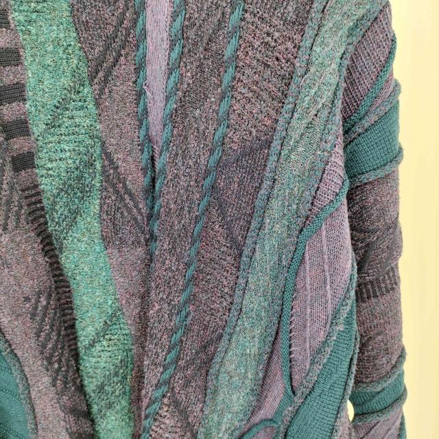 tundra(ツンドラ) 90s カナダ製 総柄 クルーネック 3Dニット メンズ