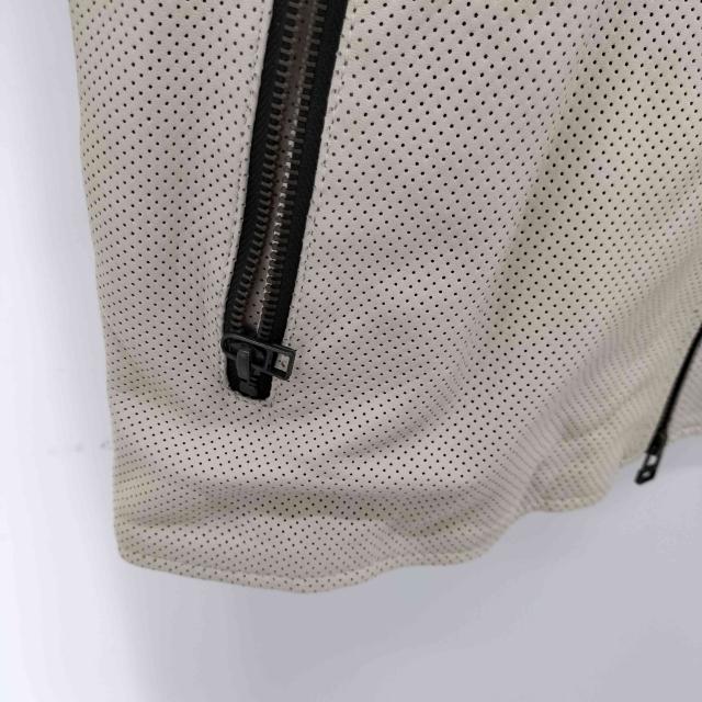 Liugoo Leathers(リューグーレザーズ) 羊革 パンチングレザー シングルライダース 裏地メッシュ メンズ 3L【中古】【ブランド古着バズストア】_4