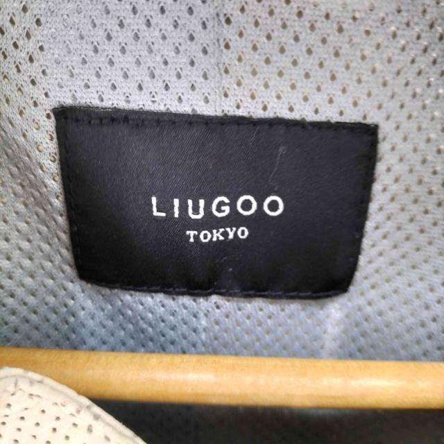 Liugoo Leathers(リューグーレザーズ) 羊革 パンチングレザー シングルライダース 裏地メッシュ メンズ 3L【中古】【ブランド古着バズストア】_5