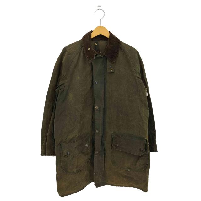 Barbour(バブアー) 80-90s 英国製 襟コーデュロイ オイルドジャケット ハーフコート メンズ  97cm/38in【中古】【ブランド古着バズストア】