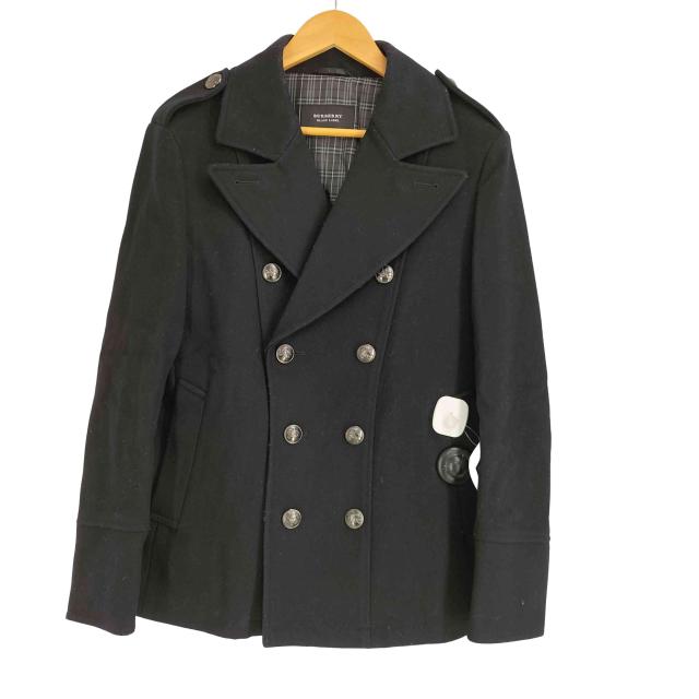 BURBERRY BLACK LABEL(バーバリーブラックレーベル) 裏地チェック エポレット ナポレオンコート メンズ import：L 【中古】【ブランド古着バズストア】