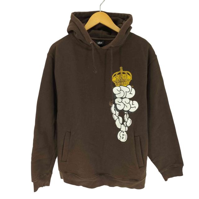 Stussy(ステューシー) 00S ロゴプリント フーデット プルオーバー パーカー メンズ import：L 【中古】【ブランド古着バズストア】