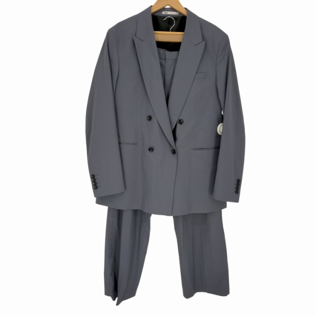 ZARA(ザラ) DOUBLE BREASTED SUIT SET UP ダブルボタン テーラード ジャケット スラックス パンツ セットアップ  メンズ 54/44【中古】【｜au PAY マーケット