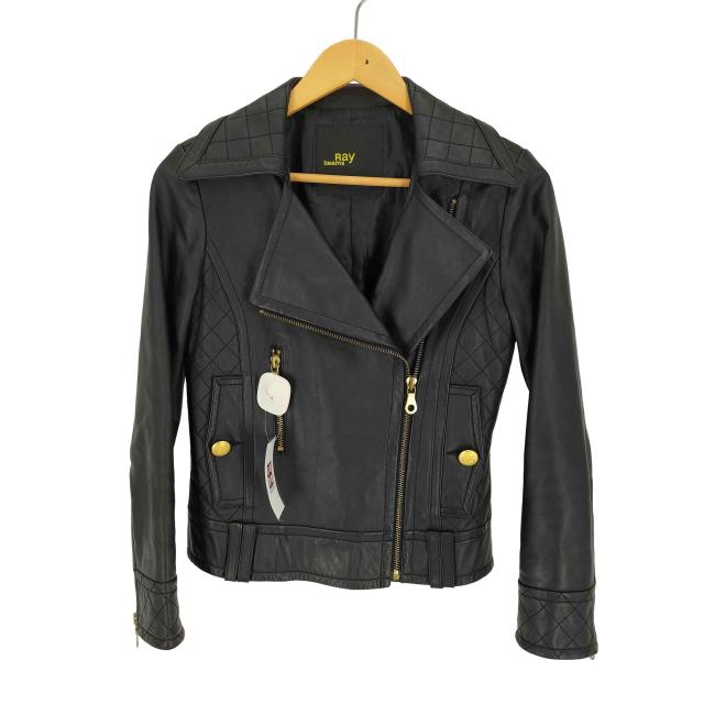 Ray beams ライダースジャケットラムレザージャケット金ボタン