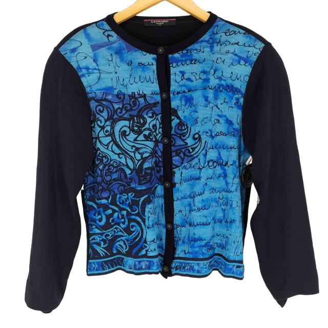LEONARD(レオナール) 切替シルク混カーディガン レディース JPN：XL 【中古】【ブランド古着バズストア】の通販は