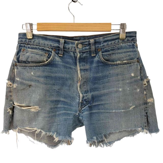 Levis(リーバイス) 70s USA製 刻印2 501 ダメージデニムショーツ メンズ 表記無 【中古】【ブランド古着バズストア】の通販は 8,239円