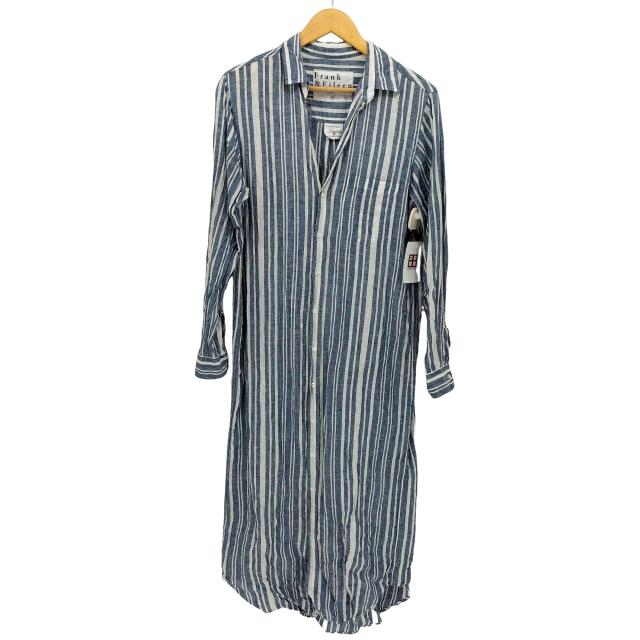 Frank&Eileen RORY イタリアンリネン ブルーロングシャツ