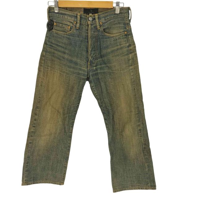 Ys(ワイズ) 90-00S レザーパッチ ボタンフライ デニムパンツ  レディース JPN：3 【中古】【ブランド古着バズストア】