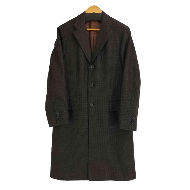 CARUSO(カルーゾ) イタリア製 千鳥格子ウールチェスターコート メンズ EUR：50 【中古】【ブランド古着バズストア】