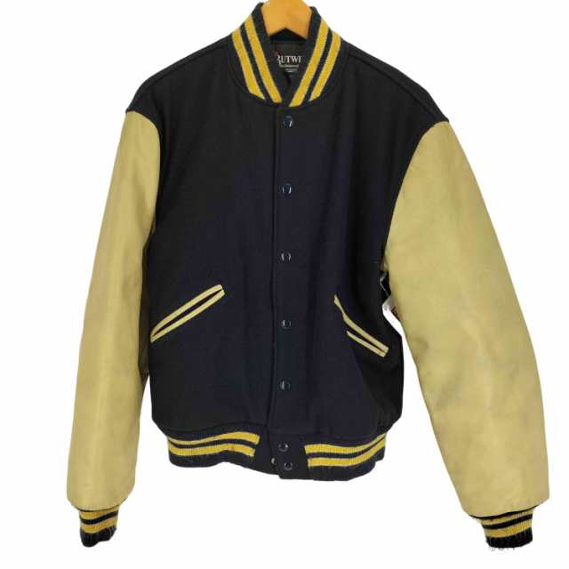 BUTWIN(バトウィン) 80S USA製 裏地 キルティング アーム レザー ウール スタジアム ジャケット スタジャン メンズ 表記無 【中古】【ブランド古着バズストア】の通販は