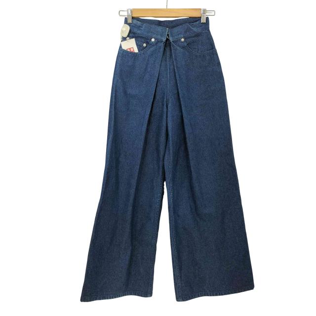JOHN LAWRENCE SULLIVAN(ジョンローレンスサリバン) Rigid denim wide pants リジット デニム ワイド パンツ レディース JPN：S 【中古】【ブランド古着バズストア】