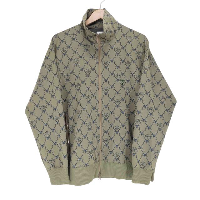 SOUTH2 WEST8(サウスツーウェストエイト) ロゴ総柄 トラックジャケット メンズ import：L 【中古】【ブランド古着バズストア】