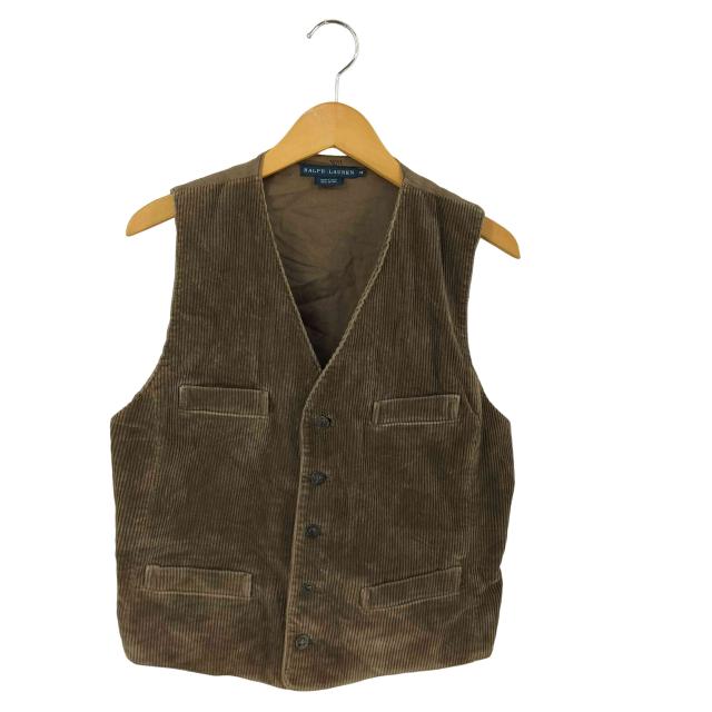 RALPH LAUREN(ラルフローレン) 動物ボタン 太畝コーデュロイベスト メンズ 14【中古】【ブランド古着バズストア】