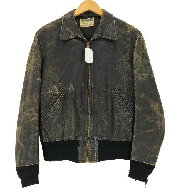 USED古着(ユーズドフルギ) {{CALIFORNIAN}} 50~60s GOATSKIN ゴートスキン 棒TALON レザージャケット メンズ 表記無 【中古】【ブランド古着バズストア】