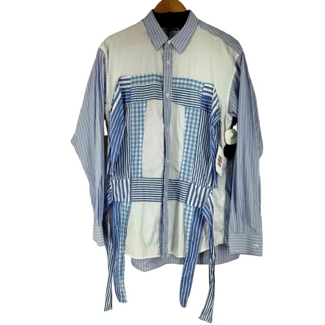 COMME des GARCONS SHIRT(コムデギャルソンシャツ) フランス製 フロントデザイン クレイジーパターン チェック L/S シャツ メンズ JPN：M 【中古】【ブランド古着バズストア】
