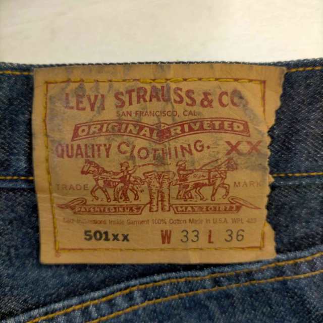 Levis(リーバイス) USA製 ボタン裏553刻印 501XX 濃紺 メンズ 33inch ...