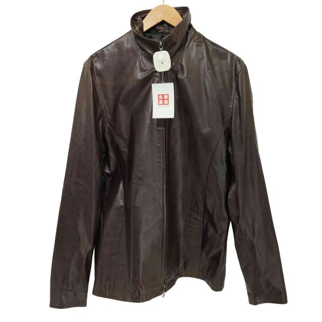USED古着(ユーズドフルギ) SCHAFFEN ダブルジップ スタンドカラー カウレザージャケット メンズ  4【中古】【ブランド古着バズストア】