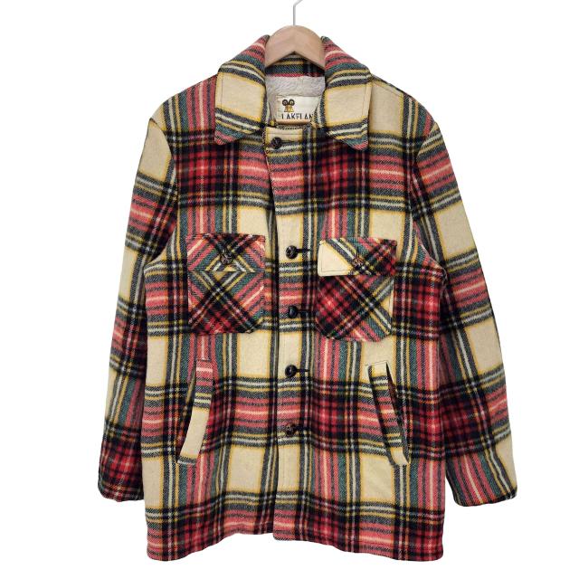 Lakeland(レイクランド) 70s 白タグ チェック 胡桃ボタン ウールジャケット メンズ 表記無 【中古】【ブランド古着バズストア】