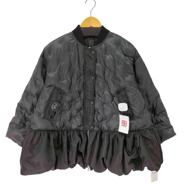 USED古着(ユーズドフルギ) FRENE ヘムギャザードットキルティング中綿フレアコート レディース  M-L【中古】【ブランド古着バズストア】