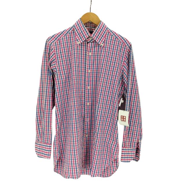 USED古着(ユーズドフルギ) {{LES LESTON}} 日本製 ボタンダウンチェックシャツ メンズ  16【中古】【ブランド古着バズストア】の通販は 5,050円