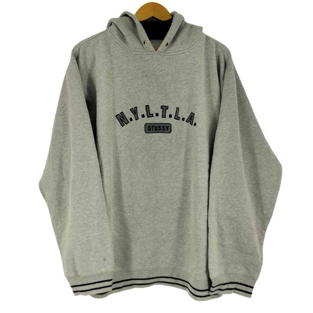 Stussy(ステューシー) 90S-00S フロント刺繍プルオーバーパーカー NYLTLA メンズ import：XL 【中古】【ブランド古着バズストア】の通販は