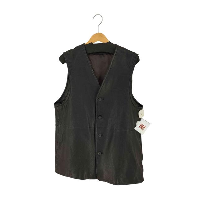 EDIFICE(エディフィス) シープレザーロングベスト 23011300100830 メンズ FREE 【中古】【ブランド古着バズストア】の通販は 24,189円