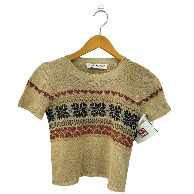 OUR LEGACY(アワーレガシィー) KNITTED CROPPED T-SHIRT ニット クロップド Tシャツ レディース  36【中古】【ブランド古着バズストア】