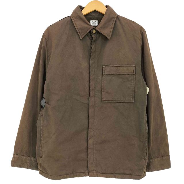 C.P.COMPANY(シーピーカンパニー) 01aw アレッサンドロ プンゲッティ期 イタリア製 裏地カシミヤ混 コットン ナイロン コーティング  比翼ジップアップジャケット メンズ  46【中古】【ブランド古着バズストア】