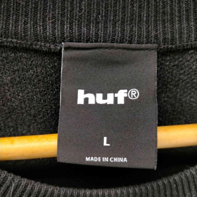 HUF(ハフ) 25AW WORLDWIDE CLOTHIERS SWEATER 綿織物 編み物 プルオーバー メンズ import：L 【中古】【ブランド名古着バズストア】