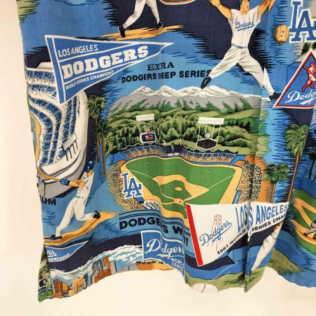 Reyn Spooner(レインスプーナー) 00s ハワイ製 MLB 野球 スタジアム レーヨン 半袖シャツ メンズ import：L 【中古】【ブランド古着バズストア】_4