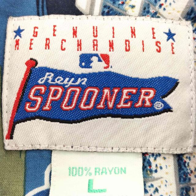 Reyn Spooner(レインスプーナー) 00s ハワイ製 MLB 野球 スタジアム レーヨン 半袖シャツ メンズ import：L 【中古】【ブランド古着バズストア】_5