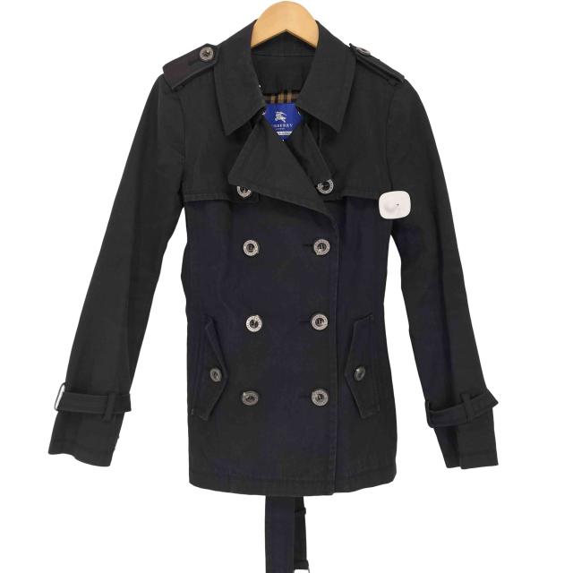 BURBERRY BLUE LABEL(バーバリーブルーレーベル) 裏地ノバチェック ショート トレンチコート レディース JPN：38 【中古】【ブランド古着バズストア】