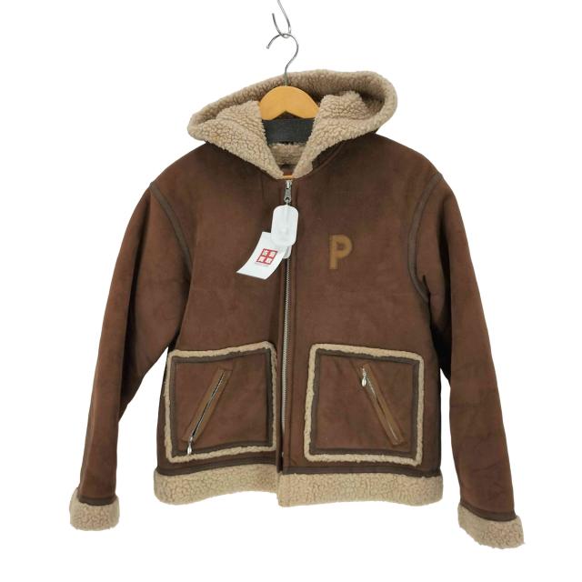 PINK HOUSE(ピンクハウス) ロゴ刺繍 フーデッドムートンジャケット レディース 表記無 【中古】【ブランド古着バズストア】