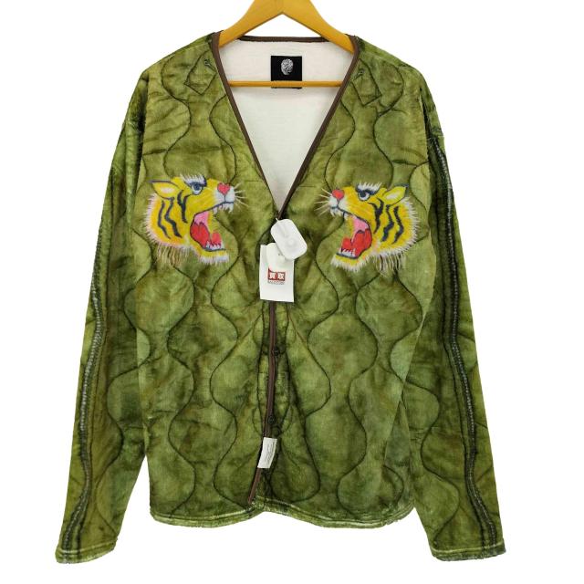 TALKING ABOUT THE ABSTRACTION(トーキングアバウトザアブストラクション) 25AW SOUVENIR PRINT CARDIGAN スーベニア転写フリースカーディガン メンズ JPN：M 【中古】【ブランド古着バズストア】