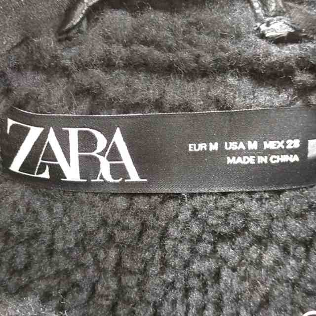 ZARA(ザラ) フェイクムートン ダブルライダースジャケット レディース