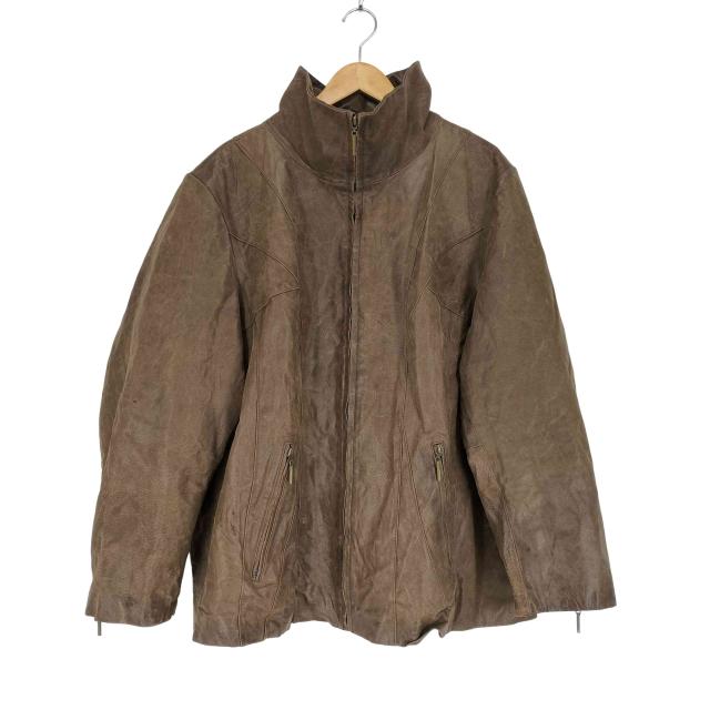 USED古着(ユーズドフルギ) LANE BRYANT ハイネックレザージップブルゾン メンズ  26/28【中古】【ブランド古着バズストア】