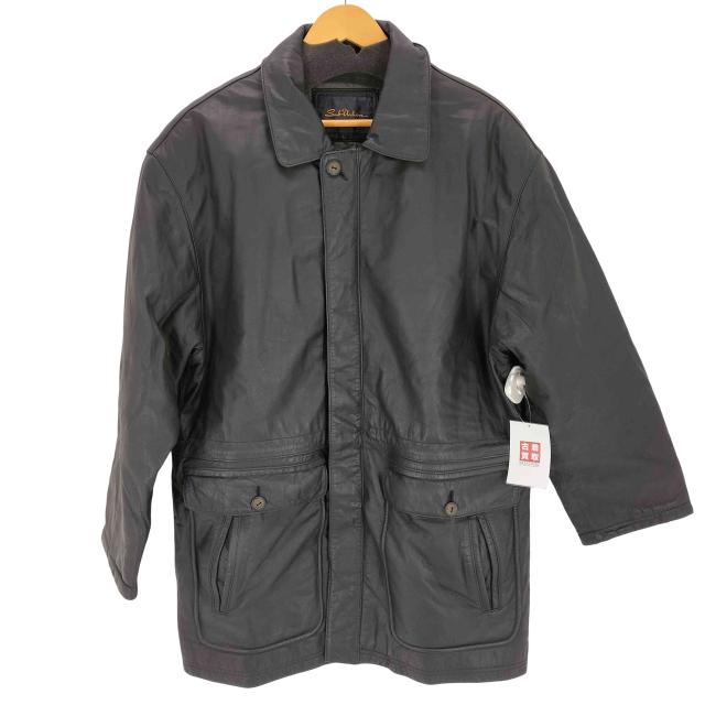 USED古着(ユーズドフルギ) {{SUB URBAN}} レザーハーフコート メンズ  L【中古】【ブランド古着バズストア】