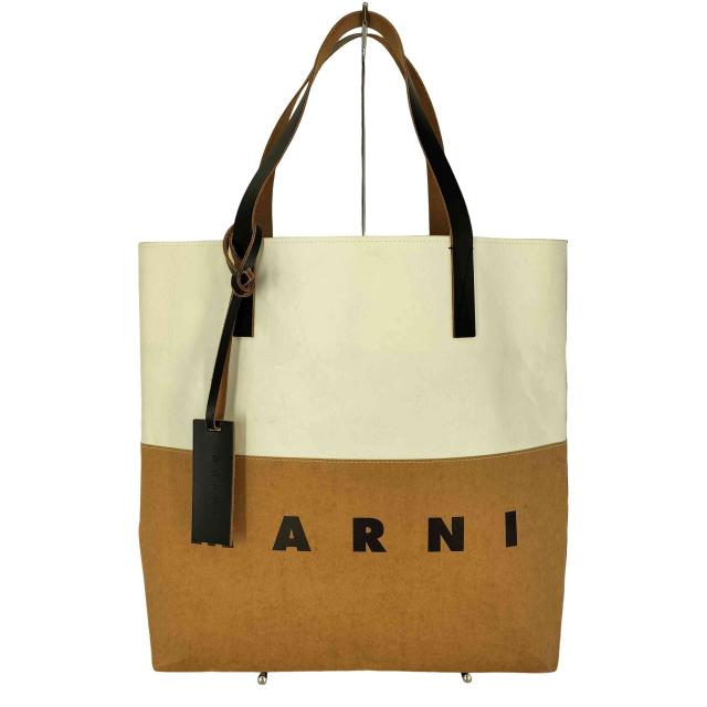 MARNI(マルニ) イタリア製 2022モデル レザータグ バイカラー ショッピングトートバッグ  レディース  UNI【中古】【ブランド古着バズストア】