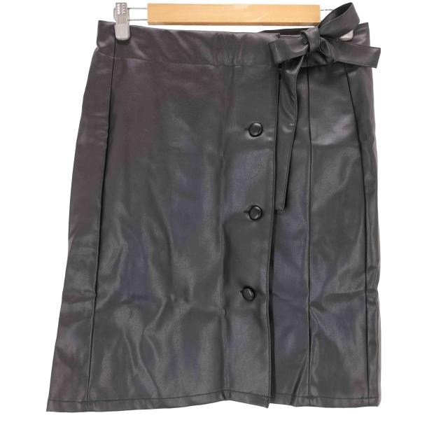 USED古着(ユーズドフルギ) {{KOWGA}}SYNTHETIC LEATHER WRAP SKIRT  レディース 表記無 【中古】【ブランド古着バズストア】