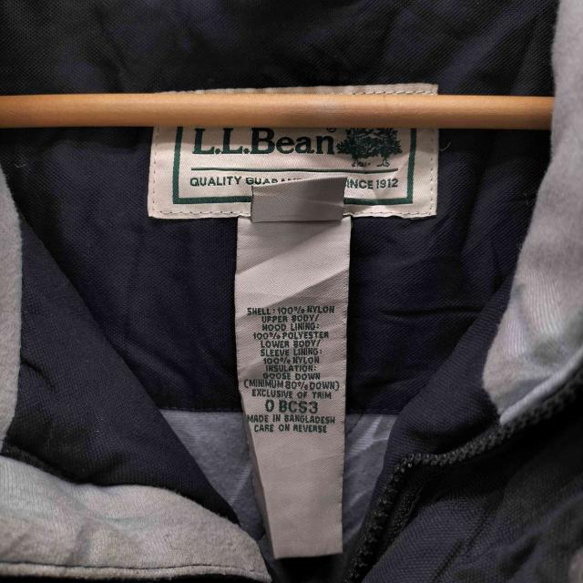 L.L.Bean(エルエルビーン)  DOWN グースダウン 八の字ジップ ポケット スタンドネック ジャケット ブルゾン メンズ import：L 【中古】【ブランド古着バズストア】
