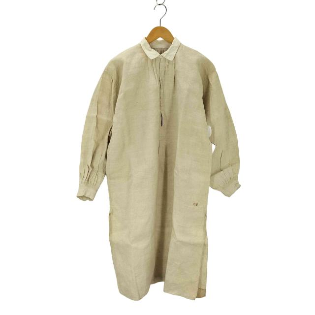 USED古着(ユーズドフルギ) 1900s シャンブル リネンギャザースモッグ アンティーク メンズ 表記無 【中古】【ブランド古着バズストア】