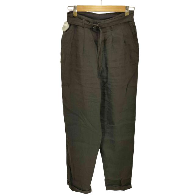 Ys for men(ワイズフォーメン) LQ 90S 98AW レーヨン リネン ベルテッド 2タック スラックス パンツ メンズ JPN：M 【中古】【ブランド古着バズストア】
