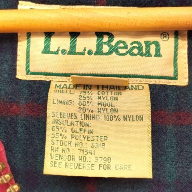 L.L.Bean(エルエルビーン) 70-80s 裏地 ウール チェック フーデッド ハンティングジャケット メンズ import：M 【中古】【ブランド古着バズストア】
