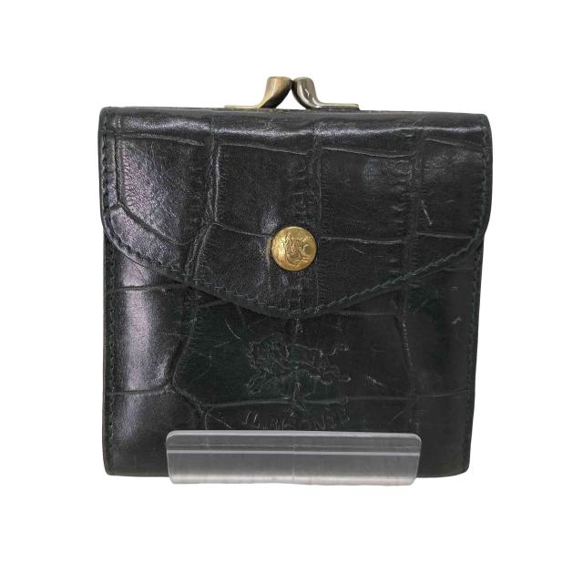 プラダ 二つ折り財布 2MV836 ブラック レザー メンズ PRADA 【中古】