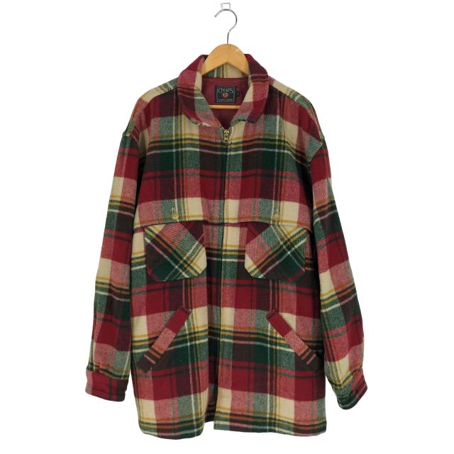 CHAPS RALPH LAUREN(チャップスラルフローレン) 90S ウールナイロン クルーザージャケット メンズ  EL【中古】【ブランド古着バズストア】